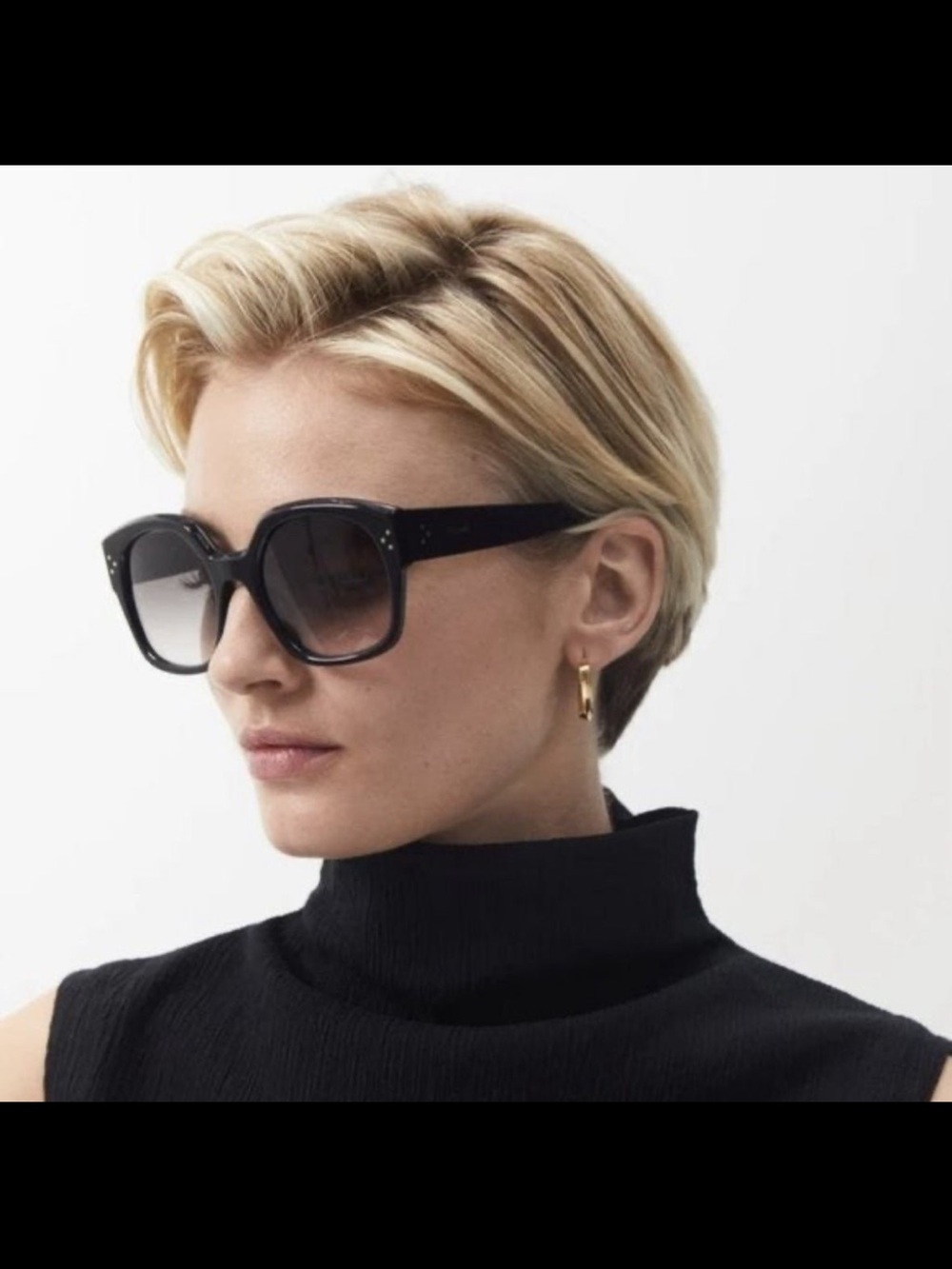 Celine Black Gradient Oversized Square Sunglasses - Picture 2 of 5